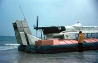 The SRN6 with Hovertravel - Closeup of the fin and propeller (credit: Pat Lawrence).